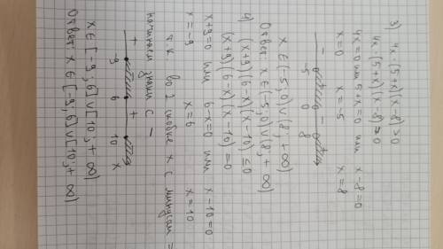 Решить неравенство методом интервалов 1) x^2 - 6x + 5 <02) (x + 9)(x - 2) <03) 4x * (5 + x) *