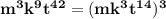 \bf\\m^3k^9t^{42}=(mk^3t^{14})^3