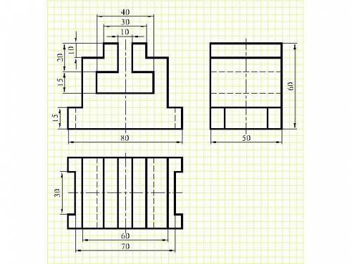 Построить третью проекцию и начертить изометрию!