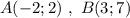 A(-2;2)\ ,\ B(3;7)