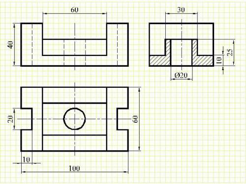 Нужно начертить ещё в 3 виде,выполнить полезные разрезы
