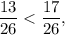 \dfrac{13}{26}
