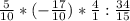 \frac{5}{10} *(-\frac{17}{10} )*\frac{4}{1} :\frac{34}{15}