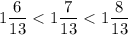 1\dfrac{6}{13}