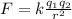 F = k\frac{q_1q_2}{r^2}