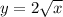 y = 2\sqrt{x}