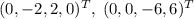 (0,-2,2,0)^{T},\; (0,0,-6,6)^T