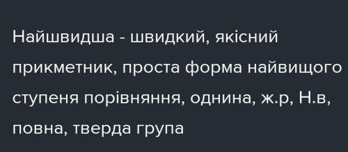 Розібрати слово найшвидший як частину мови