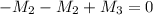 -M_{2} - M_{2} + M_{3} =0