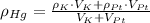 \rho_{Hg}=\frac{\rho_{K} \cdot{V_{K}}+\rho_{Pt} \cdot{V_{Pt}}}{V_K+V_{Pt}}