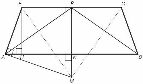 Как можно ! 44 ! биссектрисы углов, принадлежащих к большому основанию равнобокой трапеции, пересека