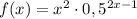 f(x)=x^{2}\cdot0,5^{2x-1}