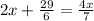 2x + \frac{29}{6} = \frac{4x}{7} 