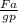 \frac{Fa}{gp}