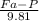 \frac{Fa-P}{9.81}