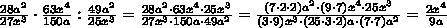 Выражение: 28а²/27х³·(-63х⁴/150а): 49а²/25х³​