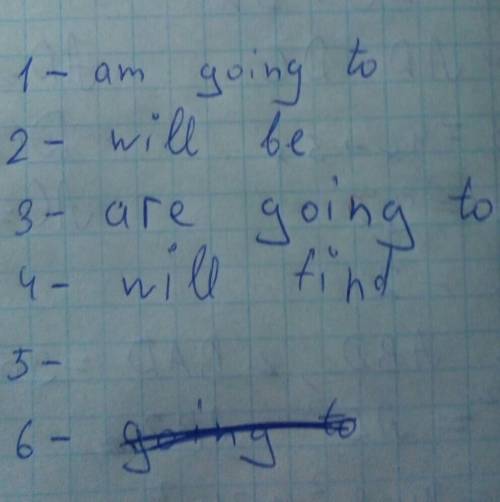 The sentences with the correct from of verbs for predictions