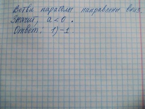 Найдите значение а по графику функции у =аx2+ bx +c, изображенному на рисунке.