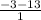 \frac{-3-13}{1}