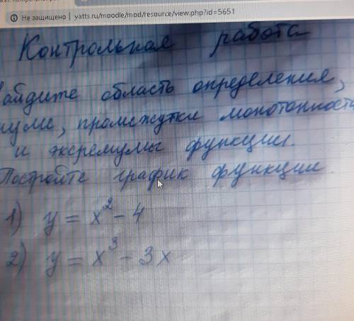 Найдите область определения нули промежутки монотонности и экстремумы функции ​