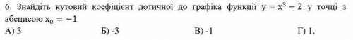 Переклад: Найдите угловой коэффициент касательной к графику функции (на фото) в точке с абсциссой (н