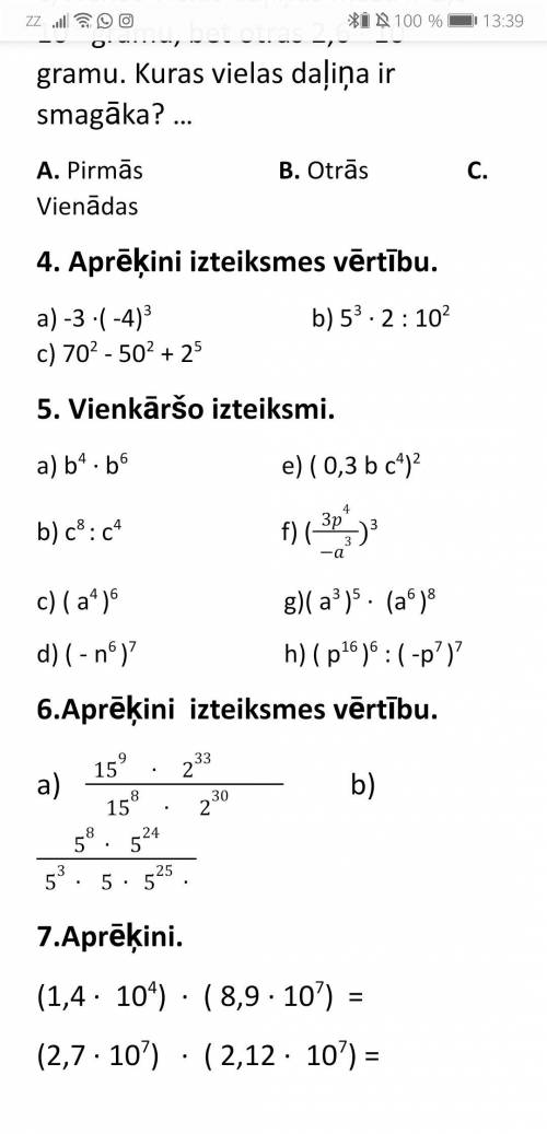 Ребят алгебра-7 класс. Если что, язык-латышский...