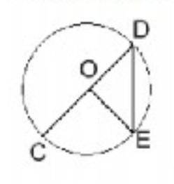 Угол COE=102 градуса. Найдите углы триугольника DOE​