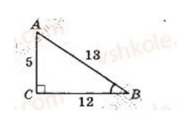 Для трикутника ABC зоображеного на малюнку знайдіть cos B