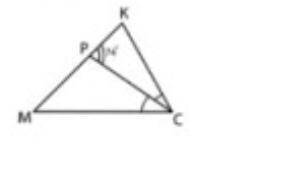Відрізок СР бісектриса трикутника зображеного на рисунку < МСК=60* Яка градусна міра кута М?