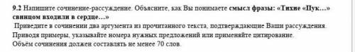 Написать сочинение-рассуждение на фразу из текста. ​