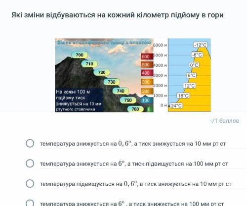 Які зміни відбуваються на кожний кілометр підйому в гори