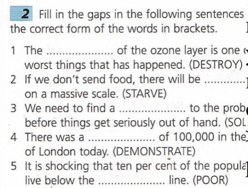 Заполните пропуски правильной формой слова в скобках!