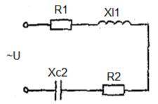 Неразветвленная цепь переменного тока содержит различные элементы (резисторы, емкости, индуктивност