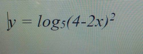 Найдите область определения функции y=log5(4-2x)^2​