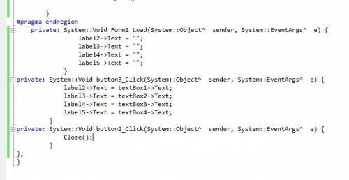 С++ Windows form.Необходимо заносить данные через button 3 в listbox а заносится в label к