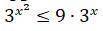 Решите неравенство: 32≤9∙3