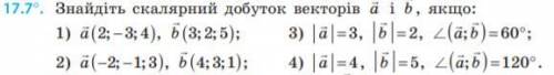 Найдите скалярное произведение векторов a и b, если: