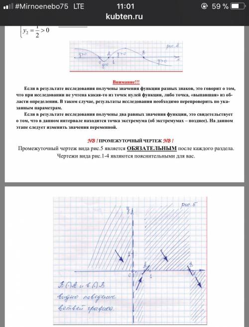 Полное исследование функции и ее графики y=5x^3/1-x^2 по шаблону зачётная работа