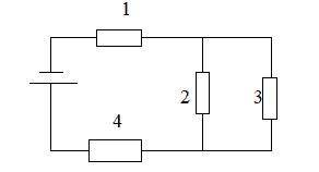 Найдите общее сопротивление цепи, представленной на рисунке, если R1=R2=R3= R4=6 Ом.