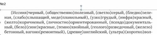 Спишите прилагательные, раскрывая скобки (см. скриншот