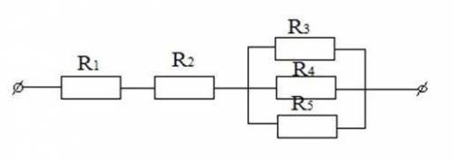 Дана электрическая цепь (см. рис. ) Известно, что R1=4Ом, R2=5Ом, R3=6Ом, R4=3