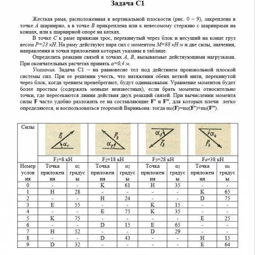 Теоретическая механика задача C1 вар 88 (в подробностях