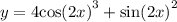 y = 4 { \cos(2x) }^{3} + { \sin(2x) }^{2}