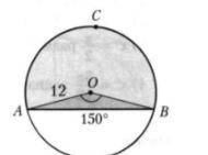 ХээлП Если площадь сегмента АСВ равна x×π+36, то чему равен х ?