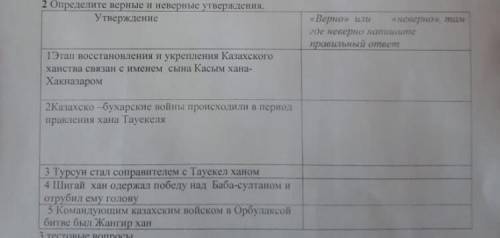 Укажите верные и не верные утверждения Это постановление укрепление казахского ханства связан с имен