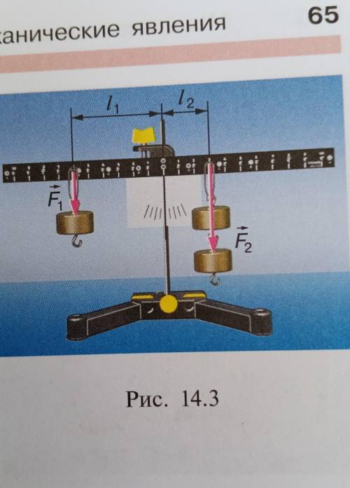 Вопросы1. Какого рода рычаг пред-ставлен на рисунке 14.3? КакВы это определили?​