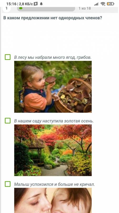 В В каком предложении нет однородных членов​
