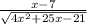 \frac{x-7}{\sqrt{4x^2+25x-21} }