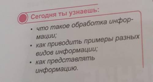 Как приводить примеры разныхвидов информации;как представлятьинформацию.​
