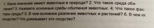 Какое значение имеют животные в природе? И т.д